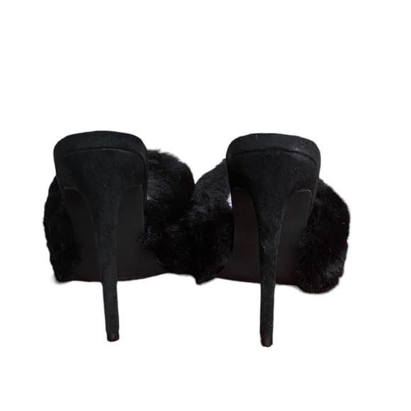 Furry Pointy Toe Heels - Picture 2 of 2
